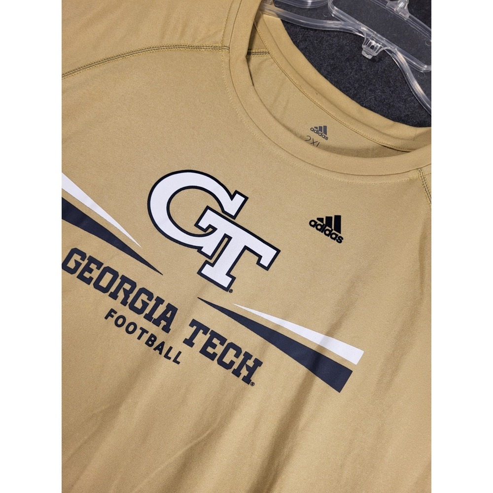 Georgia Tech Yellow Jackets Adidas Climalite Football Shirt Gold Men's 2XL